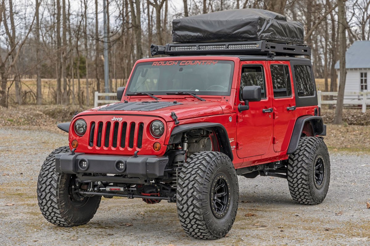 Jeep Wrangler Front Bumper Caps - Rough Country - '07-'10